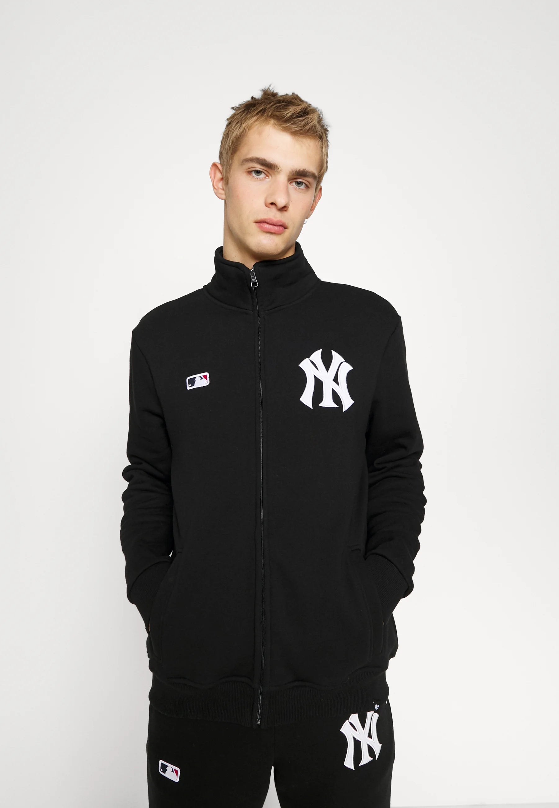 Felpa NY Yankees con zip Black