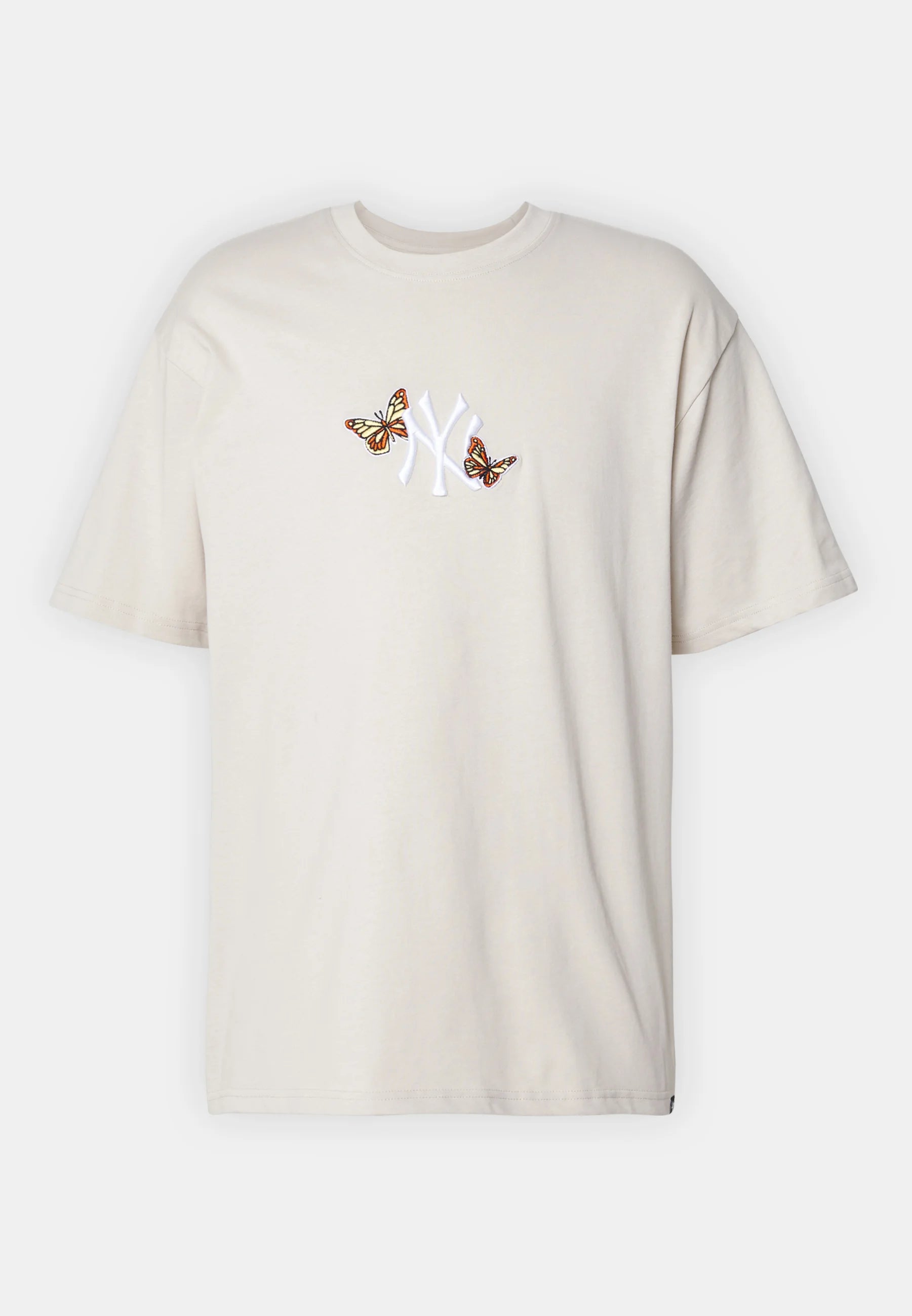 T-Shirt NY Yankees beige con ricamo