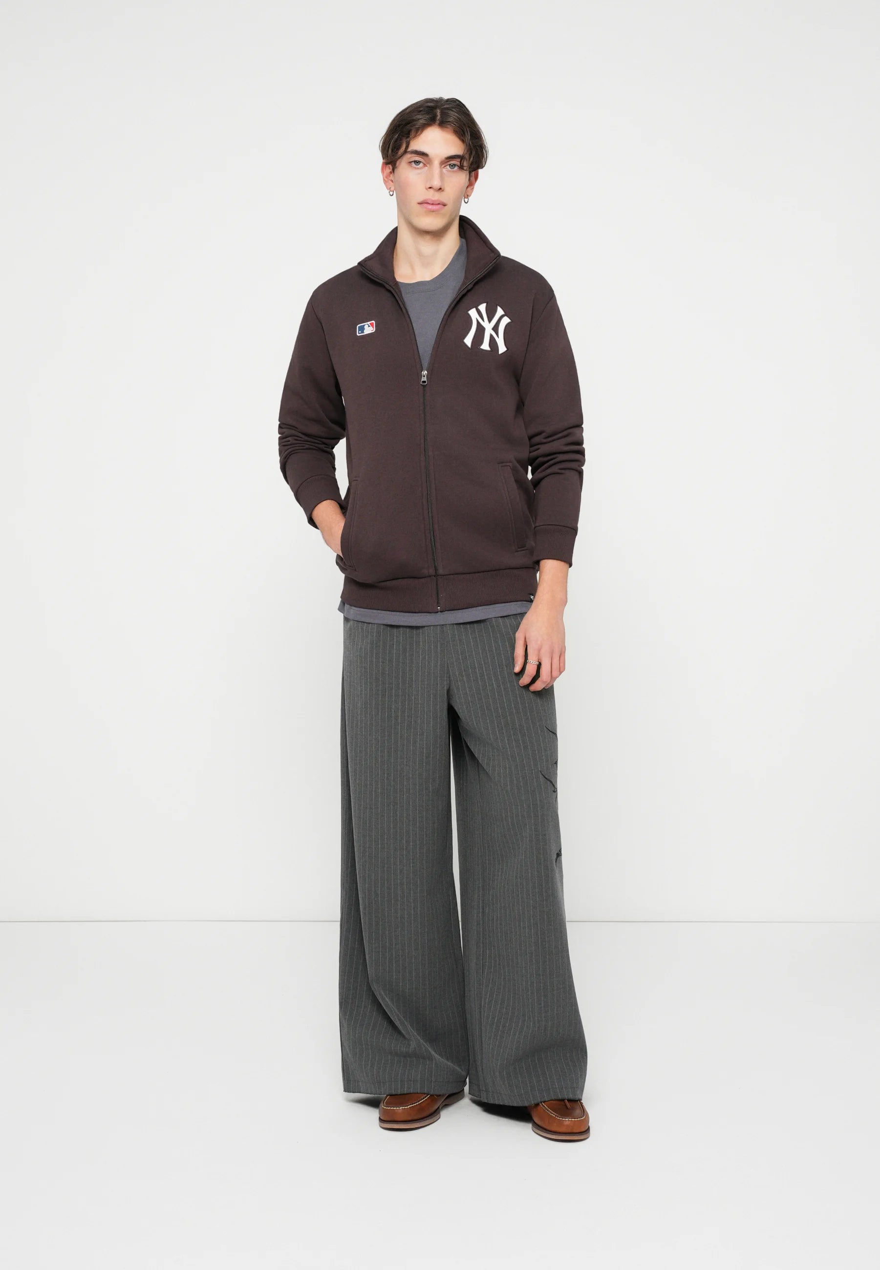Felpa NY Yankees con zip Brown